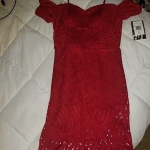 Red cocktail dress